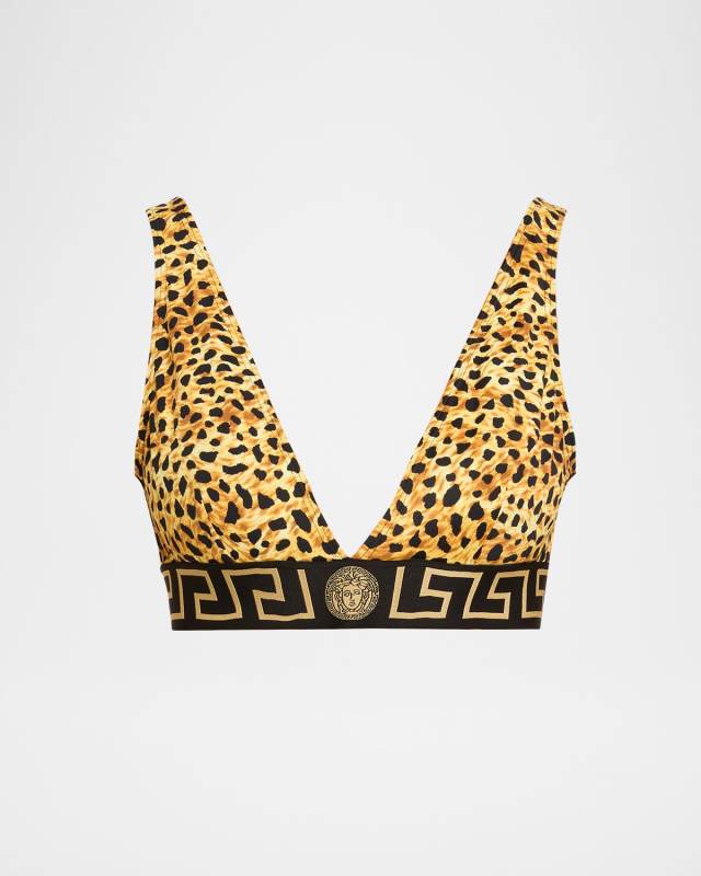 Cheetah Triangle Bikini Top